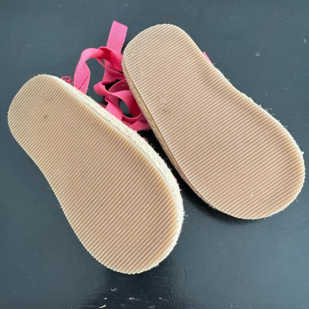 Like New Janie & Jack Pink Baby Espadrilles Sz 4